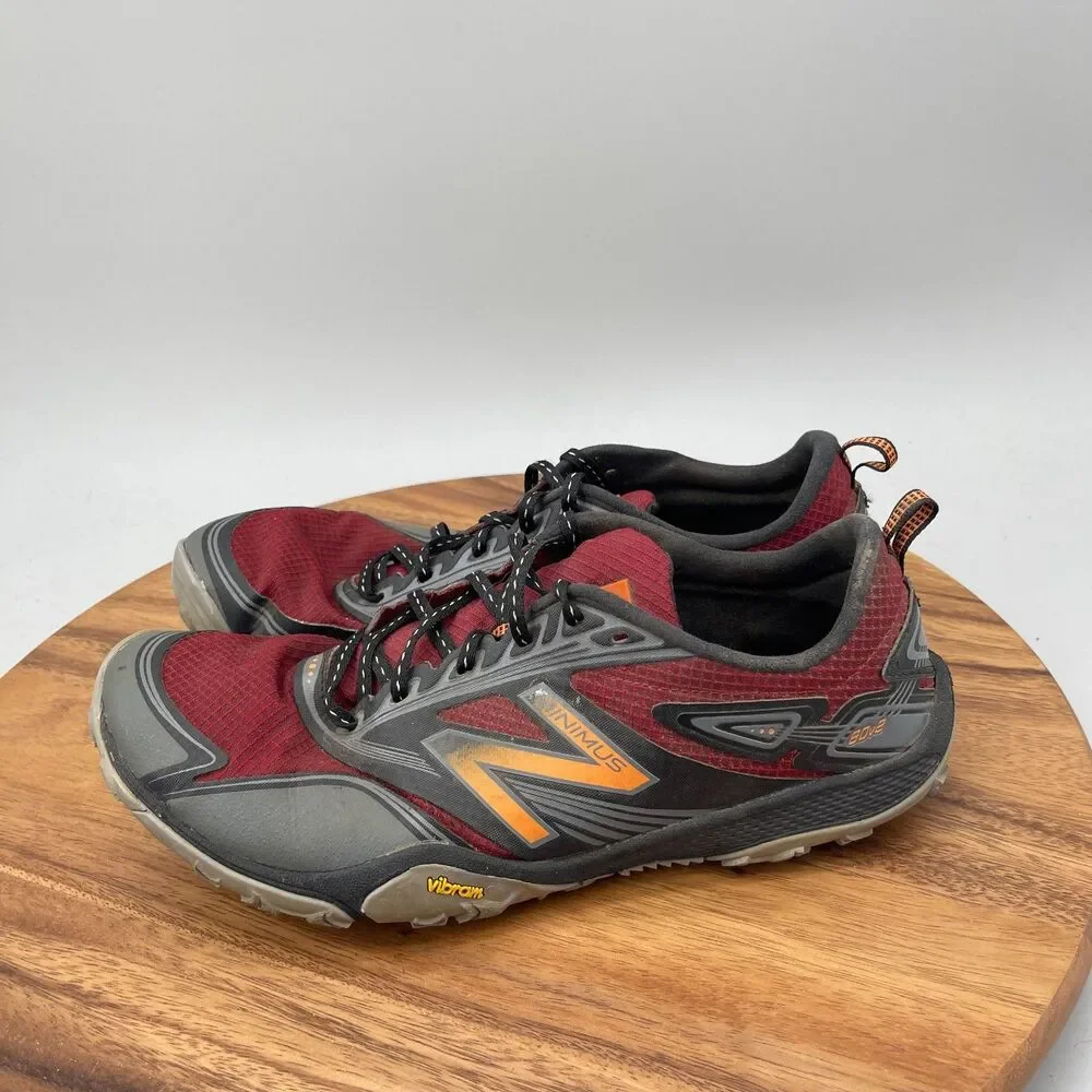 New Balance Minimus 80V2 Shoes Mens Size 11 D Red Gray Trail Running Minimalist